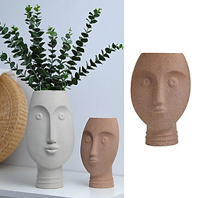 Ceramic Face Planter Pot, Head Succulents Plant Cactus Planter Indoor Outdoor Planter, Adorable Plants Flower Pot for Gifts Home Office Decoration