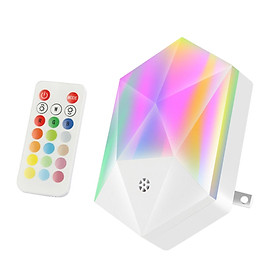 Colorful LED Night Light Remote Control Home Bedside  Lamp Dimmable