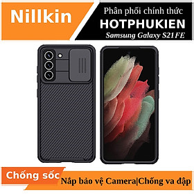 Ốp lưng chống sốc cho Samsung Galaxy S21 FE bảo vệ Camera hiệu Nillkin Camshield Pro chống sốc cực tốt, chất liệu cao cấp, có khung và nắp đậy bảo vệ Camera - hàng nhập khẩu