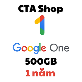 500GB Google One (Google Drive, Google Photos, Gmail)