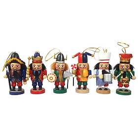 6 Pcs Pendant Christmas Nutcracker Ornaments for Celebration Party Children
