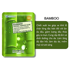 Hình ảnh Mặt Nạ 3D Foodaholic Natural Essence Mask Bamboo (Tre) Dưỡng Da 23g