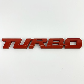 Tem kim loại 3D TURBO dán trang trí ô tô (Màu Đỏ)