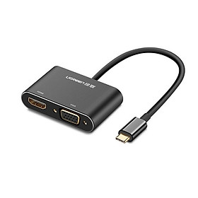 Mua Cáp USB type-C to HDMI và VGA chính hãng Ugreen 50738 bọc nhôm - Hàng Chính Hãng