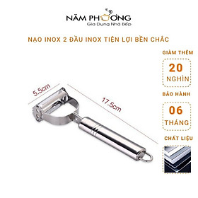 Nạo inox hai đầu bền chắc, siêu sắc Hoàng Gia