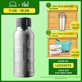 Bình Giữ Nhiệt Thép Không Gỉ Bumper Bottle Lock&Lock LHC4142SLV (650ml) - Bạc