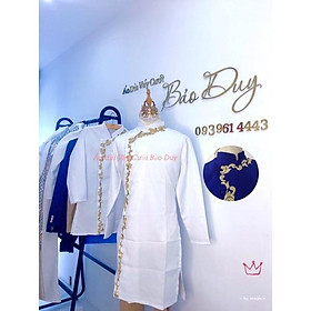 Áo dài Tết gia đình: bé trai- ba mẹ- anh em