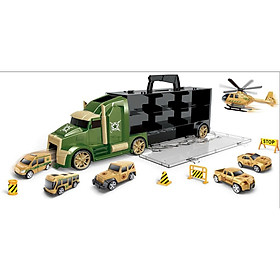 TOYSTAR - 666-05K Bộ mô hình xe ô tô chuyên chở - quân sự (KT 42x9x13cm)
