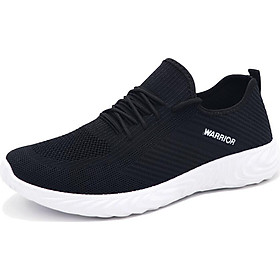 Pull back Warrior men's mesh Korean version of the wild breathable sports and leisure running shoes WXY-L042C light gray 39