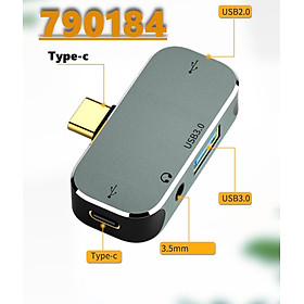 Mua Hub usb type-c ra usb  type-c  Aux cho laptop  điện thoại  máy tính bảng