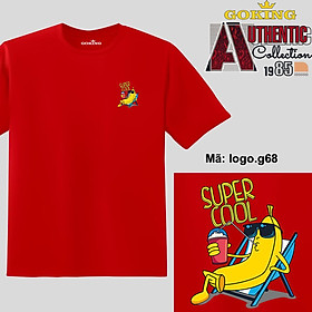 SUPER COOL, mã logo.g68. Áo thun nam nữ in logo đẹp. Áo phông GOKING cho cặp đôi, gia đình, đội nhóm, đồng phục công ty