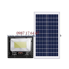 Đèn Pha Năng Lượng Mặt Trời JD-8200L Công Suất 200W - Mẫu Mới 2020, Khung Nhôm, Chip Led "SMD" 