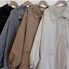 Áo khoác nữ dù mero form rộng cổ bẻ mẫu mới hàng bao chất-A2049 - Kem