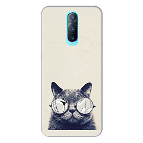 Ốp lưng dành cho điện thoại Oppo R17 Pro hình Mèo Con Đeo Kính Mẫu 1 - Hàng chính hãng