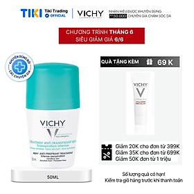 Lăn khử mùi và khô thoáng vùng da dưới cánh tay 48H Vichy Anti - Perspirant 50ml