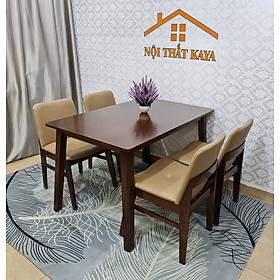 Mua Bàn Ăn OBAMA 4 Ghế (Nâu) UNI