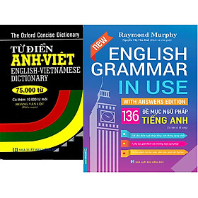 Combo Từ Điển Anh việt 75000 Từ + English Grammar In Use 136 đề mục Ngữ Pháp Tiếng Anh