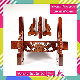 Khung gỗ tăng giảm chạm hoa văn đặt khung hình thờ giá đỡ khung hình thờ - Nhiều cỡ