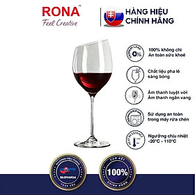 Mua 2 Cái ly pha lê mài vát Rona 650 ml Handmade Tiệp Khắc