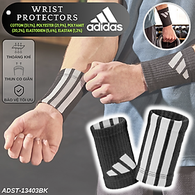 Băng Cổ Tay Thun Co Giãn ADIDAS ADST-13403BK Wrist Protectors - Phụ Kiện Thể Thao Chính Hãng (1 Cặp)