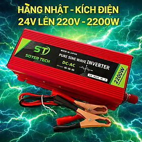 Kích Điện Sin Chuẩn 12V-24V Lên 220V 2200W Hàng Nhật – Biến Tần Siêu Bền