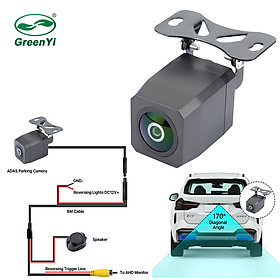 Camera Lùi phát hiện và cảnh báo người đi bộ và xe cộ, nhãn hiệu GreenYi AHD AIC816 1080P, cảnh báo ADAS, trí tuệ nhân tạo AI