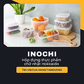 Hộp thực phẩm chữ nhật Inochi Hokkaido (kháng khuẩn khử mùi, không chứa BPA, dung tích từ 500ml-750ml-1000ml-1500ml-2000ml-2500ml)