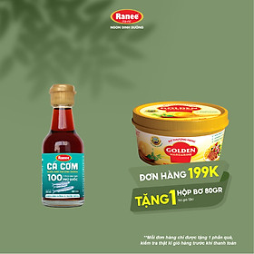 {Đơn 199k tặng hộp bơ 80g} Nước mắm dinh dưỡng Ranee cá cơm vị truyền thống 40 độ đạm chai 60ml ( 1 chai x 60ml)