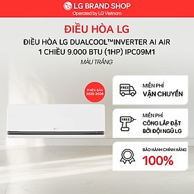 Điều hòa LG DUALCOOL Inverter AI Air 1 chiều 1HP IPC09M1 - Hàng Chính Hãng