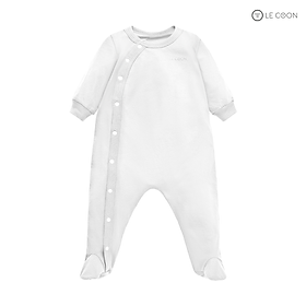 LE COON | Bodysuit Dài Cúc Bấm Vạt Chéo Liền Tất | Vải COOL mỏng mát | 0-12 tháng