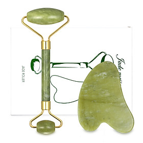 Natural Jade Roller Guasha Skin Scraper Facial Set Facial Skin Care Anti-aging Puffy Eyes Massager Neck Anti Wrinkle