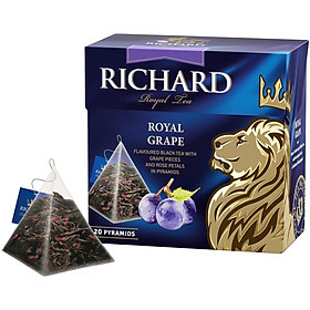 Trà Đen Ceylon Túi Lọc Thượng Hạng Hiệu Richard Hương Nho Và Cánh Hoa Hồng – Tea Richard Royal Grape