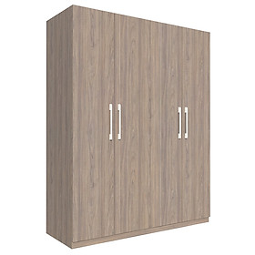 Mua Tủ quần áo gỗ MDF Tundo 4 cánh 2 ngăn treo màu xám 180 x 55 x 220cm