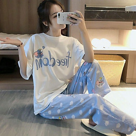 Đồ bộ nữ quần dài chất vải mỏng thoáng mát