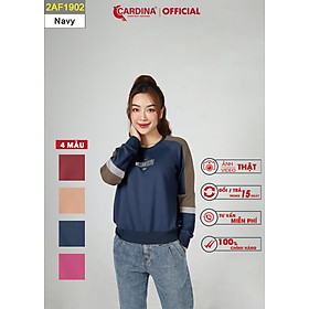Áo Nỉ Nữ CARDINA Chất Cotton Da Cá Cao Cấp Phối Màu Dáng Thể Thao Trẻ Trung 2AF19