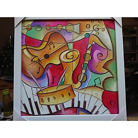 Mua Tranh Sơn Dầu Vẽ Tay - Liên Hoan - 40x40cm