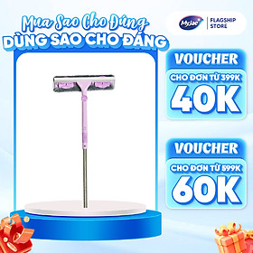 Cây Lau Kính, Gạt Chùi Kính Đa Năng 2 Đầu Trong 1 MyJae Cán Dài Uốn Xoay Thông Minh Chống Trơn Trượt