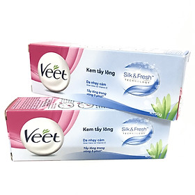 Kem Tẩy Lông Dành Cho Da Nhạy Cảm VEET Silk & Fresh Sensitive Tuýp 50g