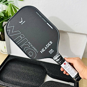 Vợt Pickleball Wi-ka Header Carbon 3K T1000 - Size 16mm - Tặng kèm quấn cán vợt