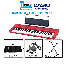 Mua Đàn Organ Casio - Casiotone CT-S1 61 Phím Cảm Ứng Lực Âm Sắc Cao Cấp Đủ 3 Màu Kèm Phụ Kiện (Adapter  Bao  Chân X) - Hàng Chính Hãng