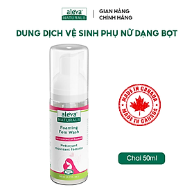 Hình ảnh Dung dịch vệ sinh phụ nữ dạng bọt chiết xuất từ thiên thiên Aleva Naturals (chai 200ml/50ml)