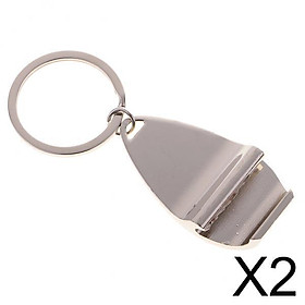 2xVintage Silver Key Ring Keychain Bottle Opener Beer Cap Lifter Bar Tool Gift