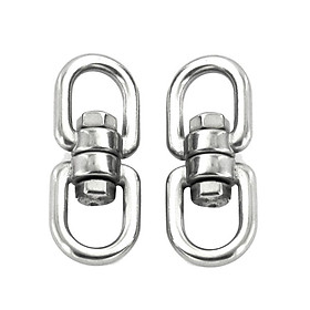 2pcs Stainless Steel Rotation Quick Hook Buckles for Outdoor Climbing Hiking