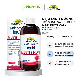 Siro Dinh Dưỡng NATURE S WAY Kids Smart Liquid Bổ Sung Sắt Và Dưỡng Chất