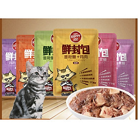 Hình ảnh Pate Cho Mèo Wanpy Gói 80g - Happy 100 70g