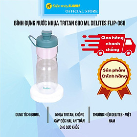 Bình đựng nước nhựa Tritan 680 ml Delites FLIP-068 - Hàng Chính Hãng