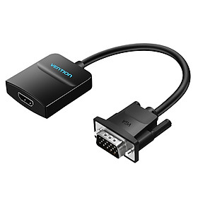 Cáp chuyển VGA to HDMI Vention dài 15cm màu đen - Hàng chính hãng