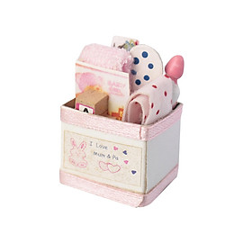 1:12 Miniature Toy Box, 1/12 Dollhouse Toy Chest, Pretend Play, Dollhouse Decor Model