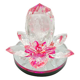 Mua Tượng Phật Bà Quan Âm Tọa Đài Sen Pha Lê PT0076