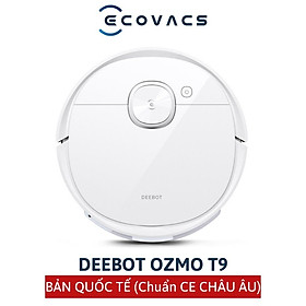 Robot hút bụi lau nhà ECOVACS Deebot Ozmo T9 - Lực hút 3000pa - Hàng chính hãng, bản quốc tế chuẩn CE